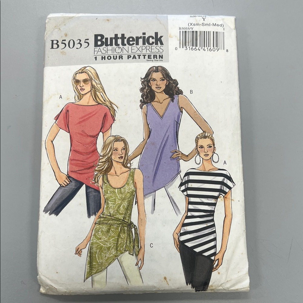 Butterick Women's Short Sleeve Tops -sewing pattern